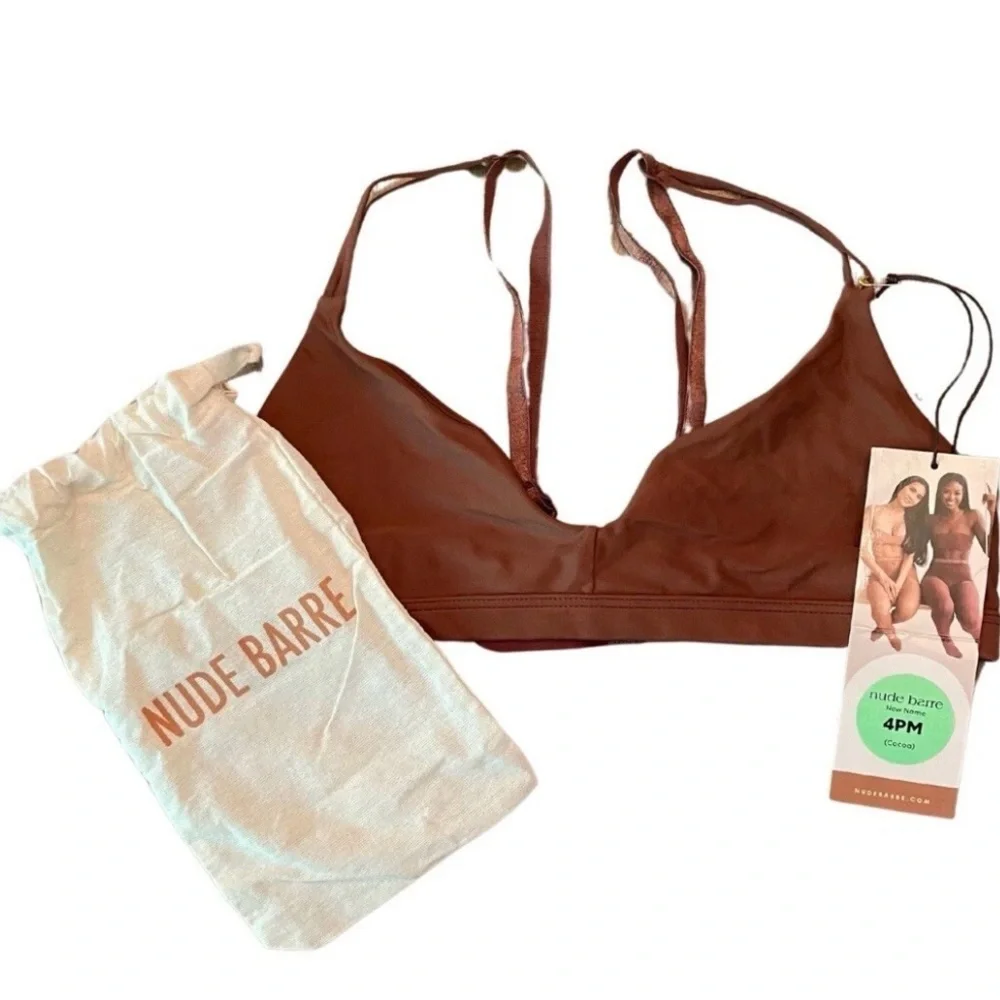 Nude Barre Seamless Wireless Bralette Cocoa Brown‎ Medium NWT
